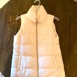 White puffer vest
